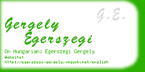 gergely egerszegi business card